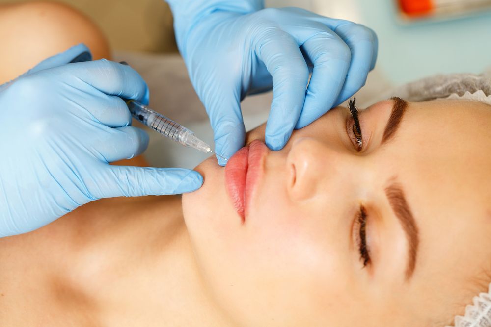 Injections on lower lips