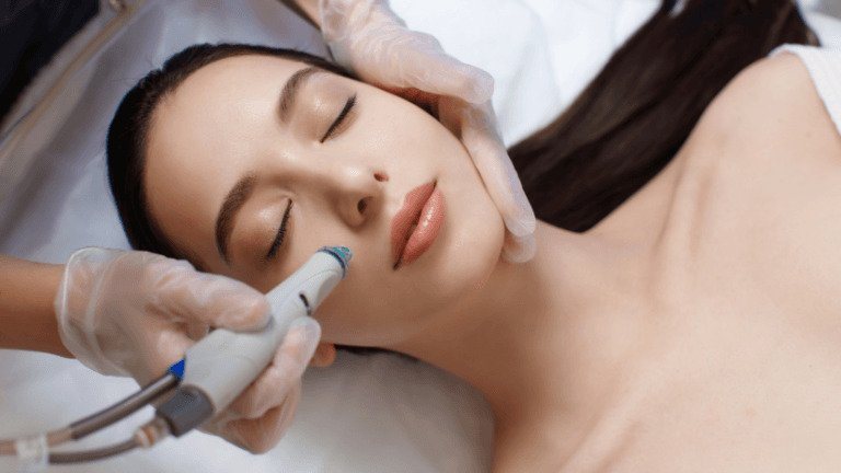 woman having skin care procedure