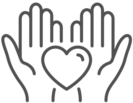 hands and love icon